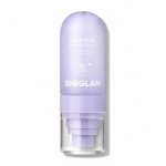 Clear or white spray bottle with minimal design and secure cap compact size ideal for daily use or carrying in bag body features clear Sheglam logo text Sheglam