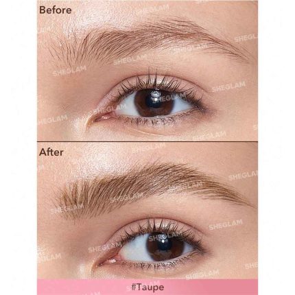 Creates full natural matte brows Taupe color no red undertone perfect for light hair or sparse brows long lasting sheglam