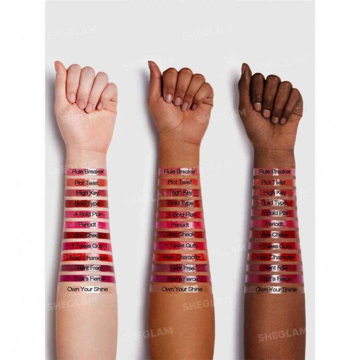 Lightweight jelly texture with glossy mirror finish cool toned raspberry red shade enriched with nourishing oils keeps lips soft and hydrated sheglam