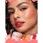 Model cheeks after Ahoy gel blush natural moist radiant look with vibrant coral color enhancing facial freshness and attractiveness Sheglam
