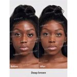 Model facial skin with deep tone after using Deep Brown setting powder matte smooth even finish shine free all day sheglam