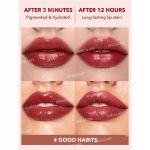 Model lips after using Good Habit tint natural matte soft beautiful finish chic long lasting lips sheglam
