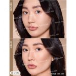 Model’s face after using Stone contour; soft neutral highlights and shadows, subtle shaping of cheeks and jaw without harsh lines, matte and smooth finish – SHEGLAM