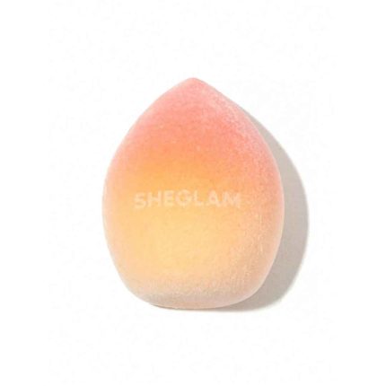 Single blender with standard oval round shape soft color like beige or light pink suitable size for easy use and portable minimal practical look Sheglam