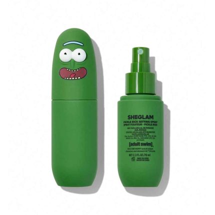 Spray bottle with Rick and Morty cartoon theme vibrant colors body featuring character logos secure cap and leakproof design appealing for fans Sheglam