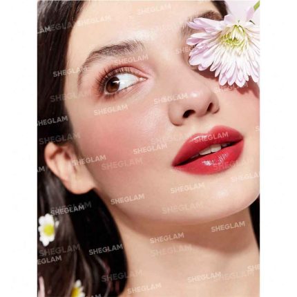 Vibrant cheerful pink peach shade smooth glossy finish with even coverage perfect for daily look fresh no smudge or dryness sheglam