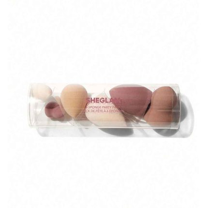 View of blender applying foundation or concealer on skin even smooth coverage without brush marks or lines soft natural texture for flawless makeup Sheglam