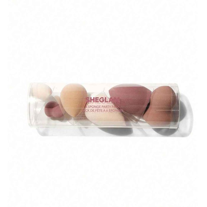 View of blender applying foundation or concealer on skin even smooth coverage without brush marks or lines soft natural texture for flawless makeup Sheglam