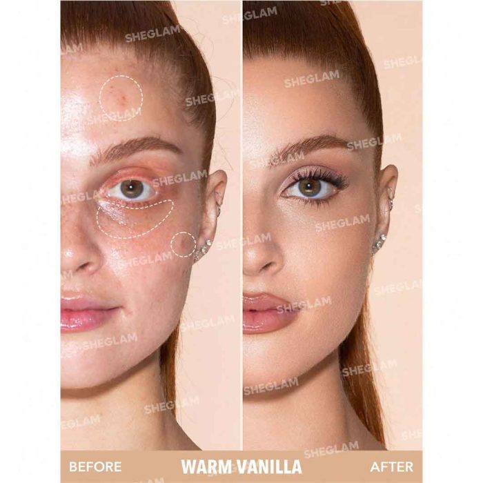 رنگ Warm Vanilla با ته‌مایه زرد گرم، مناسب برای پوست‌های روشن با زیرتون گرم، برای ایجاد روشنایی و یکنواختی در چهره – شیگلم