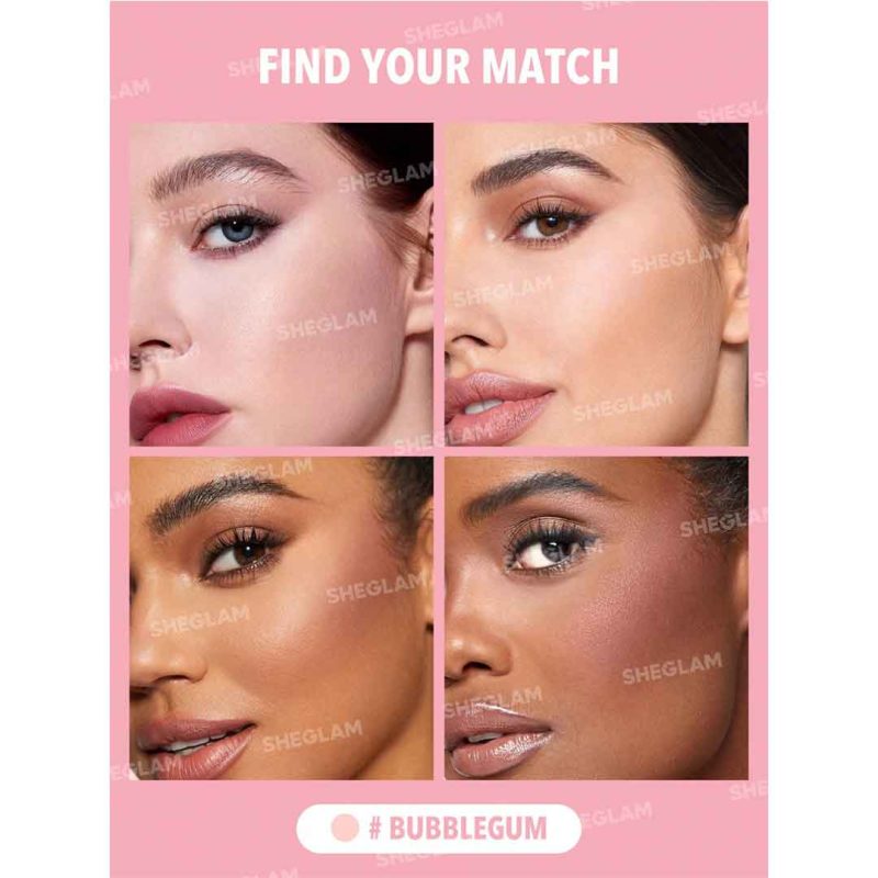 زیر چشم‌های روشن و براق با نمایی طبیعی و مات، بدون خطوط یا تجمع پودر–شیگلم