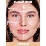 نمای نهایی کرم پودر استیکی روی پوست مدل با جلوه‌ای طبیعی و آبرسان بدون ایجاد خشکی–شیگلم