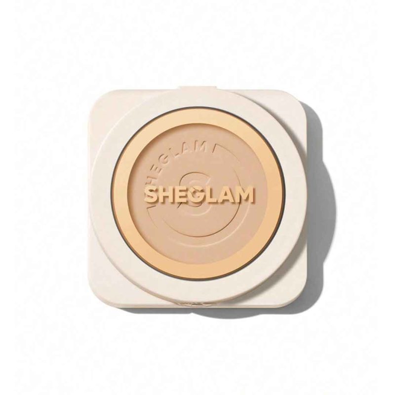 پنکک با قاب دایره‌ای مشکی و درب شفاف که رنگ محصول را به خوبی نمایش می‌دهد، طراحی ساده و شیک برای استفاده راحت و حمل آسان–شیگلم