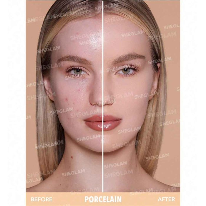 پوشش یکنواخت با جلوه‌ای مات و روشن، بدون ایجاد احساس سنگینی یا خطوط روی پوست، ایده‌آل برای پوست‌های روشن و جلوه طبیعی–شیگلم