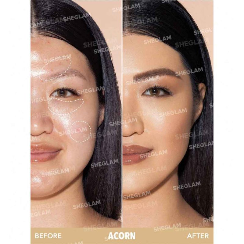 پوششی طبیعی با جلوه‌ای مات و مخملی، هماهنگ با تناژ پوست سبزه، بدون ایجاد خطوط یا حس چسبندگی – شیگلم