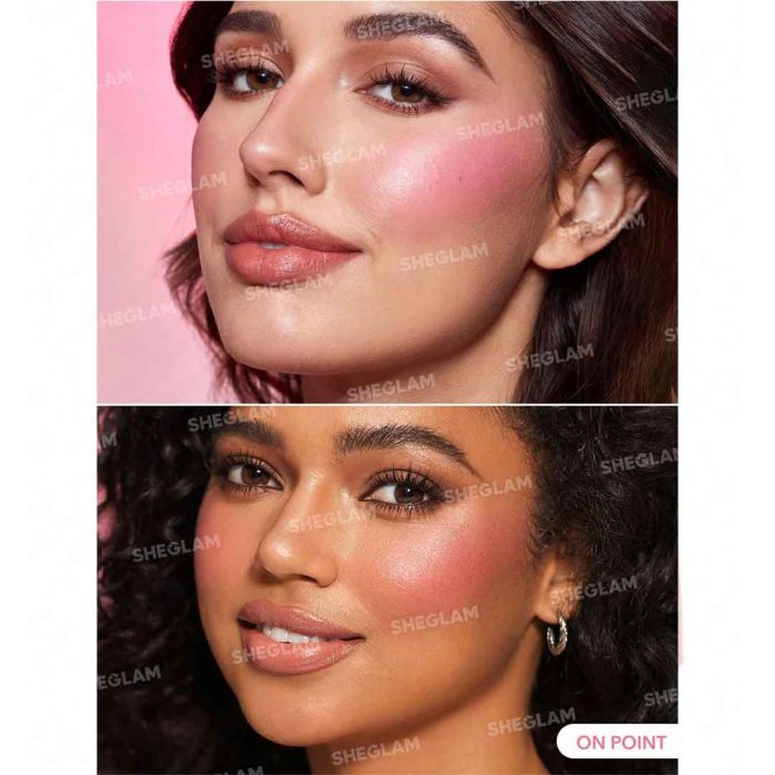 گونه‌هایی با جلوه‌ای درخشان و رنگ برجسته، پوششی نرم و یکدست بدون ماسیدگی–شیگلم