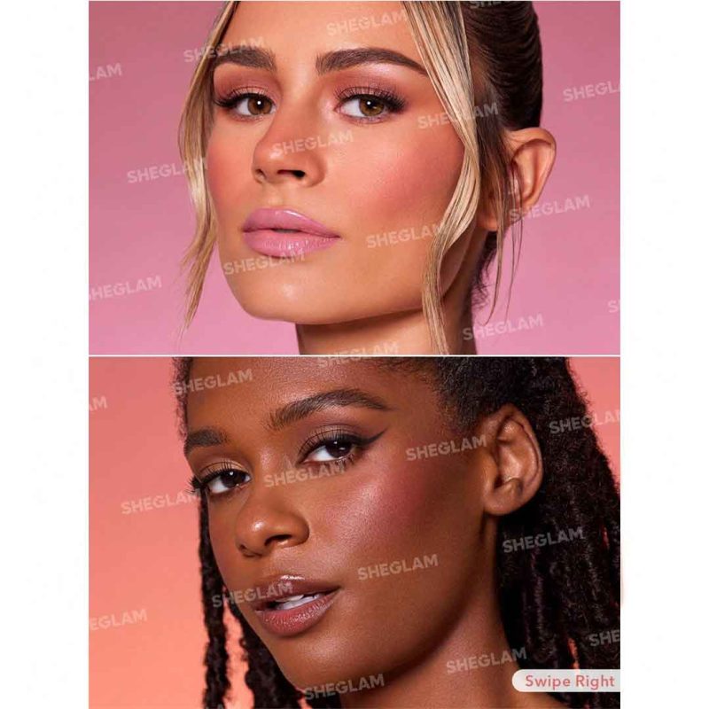 گونه‌هایی با درخشندگی طبیعی و رنگ هلویی گرم، جلوه‌ای تازه و بدون ایجاد خطوط برجسته–شیگلم