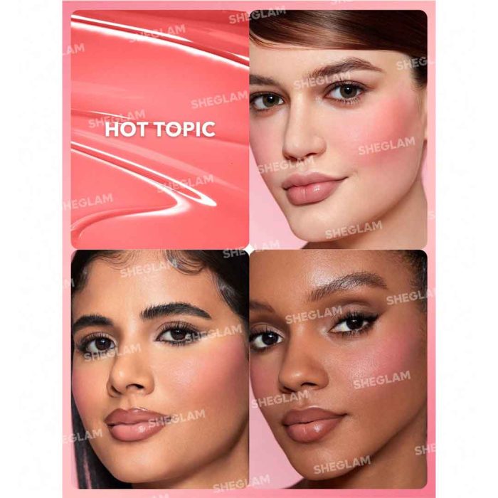 گونه‌هایی تازه و درخشان با رنگ صورتی زیبا، جلوه‌ای طبیعی و بدون آسیب روی پوست–شیگلم