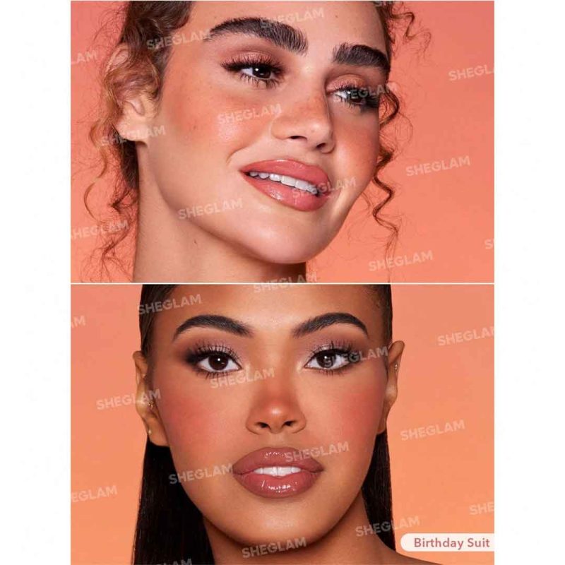 گونه‌هایی شاداب با رنگ صورتی ملایم و جلوه‌ای شبنم‌مانند، بدون لبه‌های واضح یا ماسیدگی–شیگلم